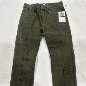 Kids 7 for all mankind olive green Jeans size 8 NWT